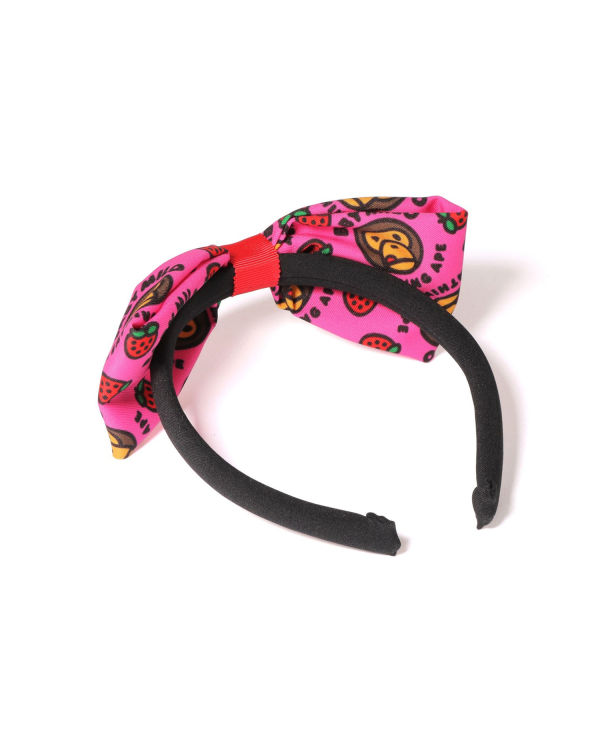 Dětské Vlasové Příslušenství Bape Milo Strawberry Ribbon Růžové | 14836PNAB