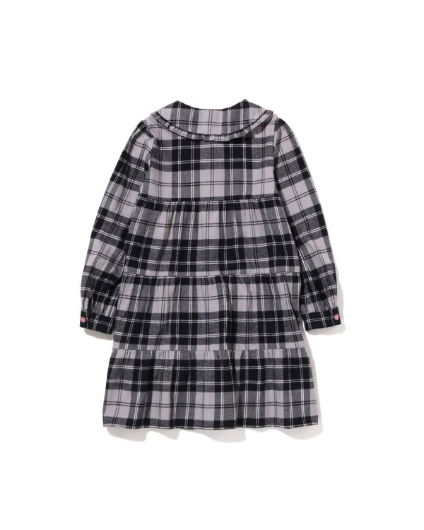 Dětské Šaty Bape Check Big Collar Onepiece Šedé | 10658UFVY