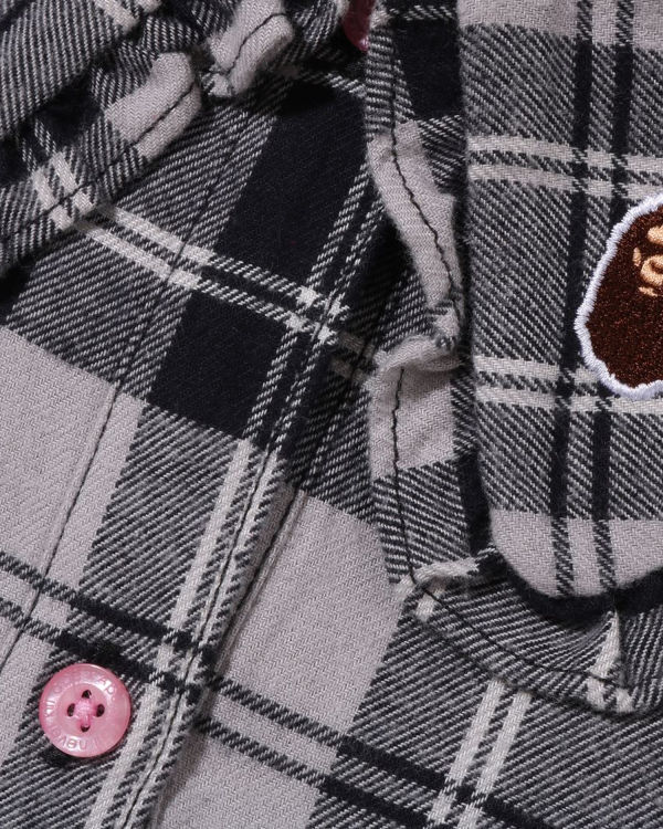 Dětské Šaty Bape Check Big Collar Onepiece Šedé | 10658UFVY