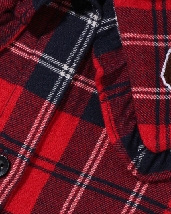 Dětské Šaty Bape Check Big Collar Onepiece Světle Červené | 74518DVAM