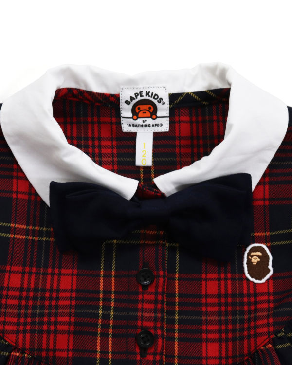 Dětské Šaty Bape Check Ribbon Onepiece Světle Červené | 69073OSBR