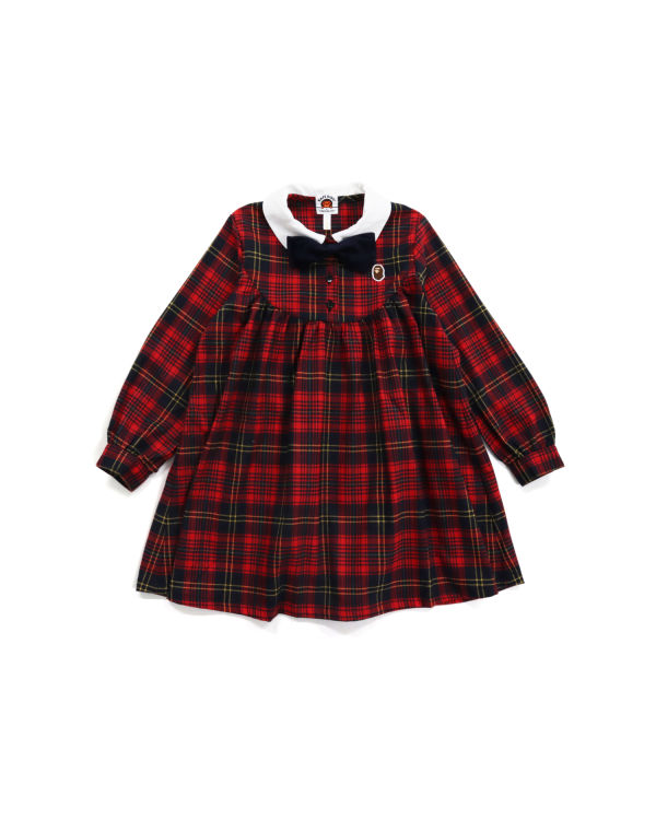 Dětské Šaty Bape Check Ribbon Onepiece Světle Červené | 69073OSBR