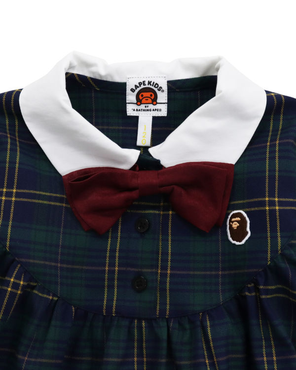 Dětské Šaty Bape Check Ribbon Onepiece Tmavě Zelene | 69082GVHL