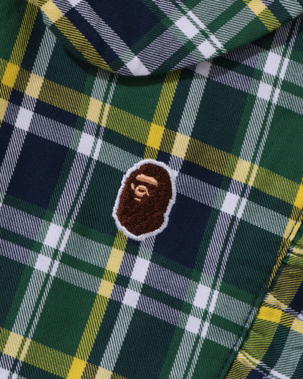 Dětské Šaty Bape Mini Check Round Collar Onepiece Zelene | 49085DTWH