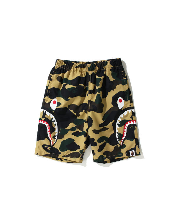 Dětské Šortky Bape 1st Camo Side Shark Beach Žluté | 24901HONE