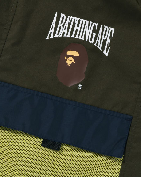 Dětské Šortky Bape Mesh Pocket Tmavě Zelene | 23794RILU