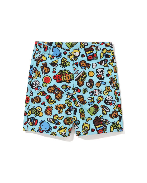 Dětské Šortky Bape Milo Mixed Fruit Světle Blankyt | 21705GDZB