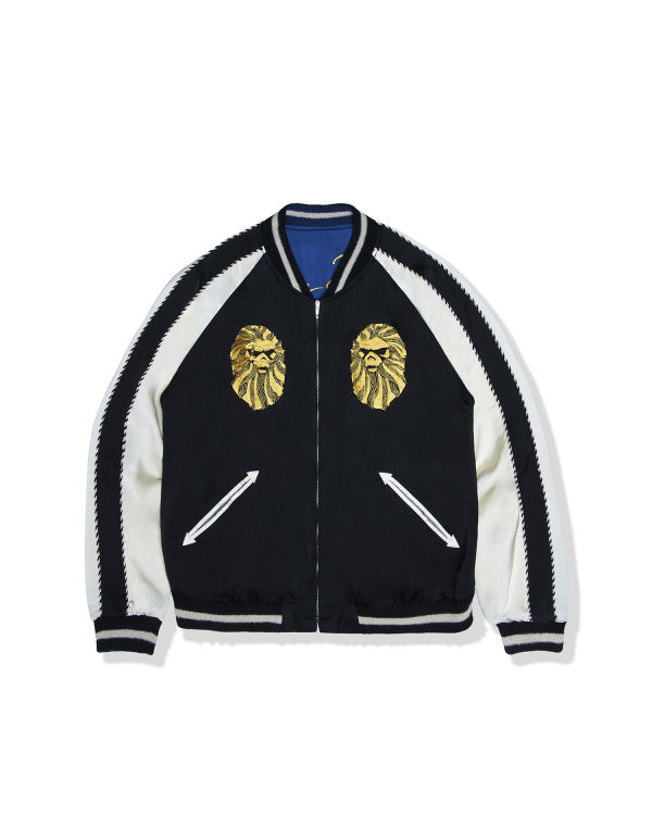 Pánské Bundy Bape Ape Head bomber Černé | 43652HBLE