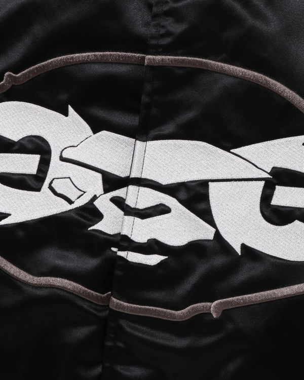 Pánské Bundy Bape Ape Relaxed Fit Nylon Varsity Černé | 81654NVGC