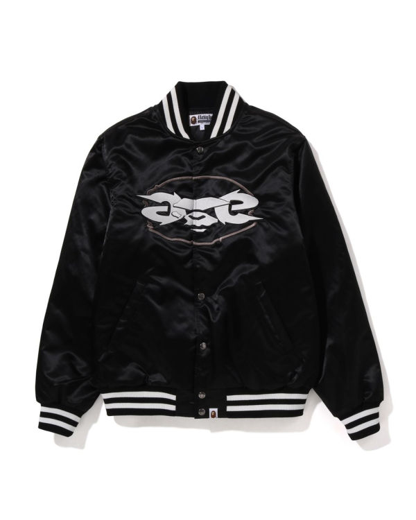 Pánské Bundy Bape Ape Relaxed Fit Nylon Varsity Černé | 81654NVGC