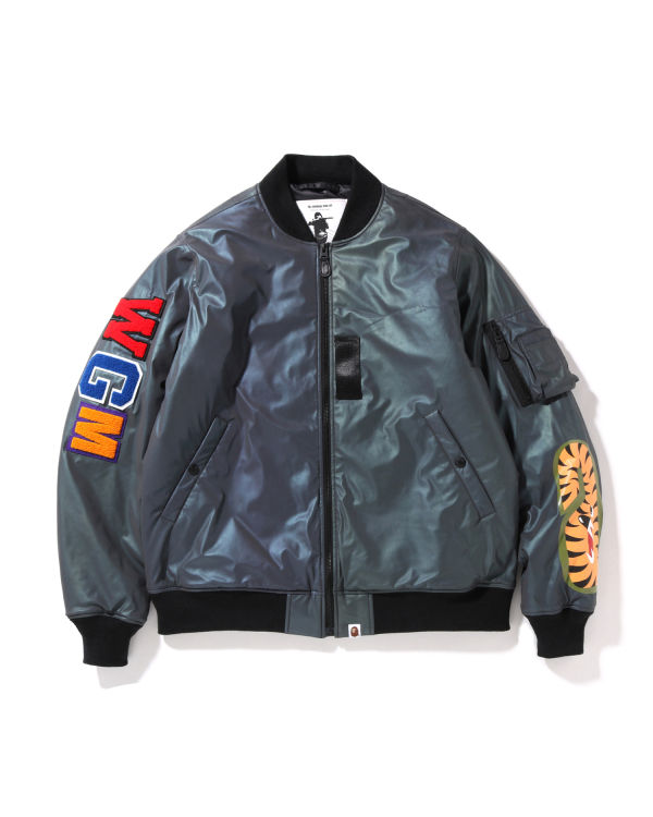Pánské Bundy Bape Aurora Shark Loose Fit MA-1 Černé | 19672OVRL