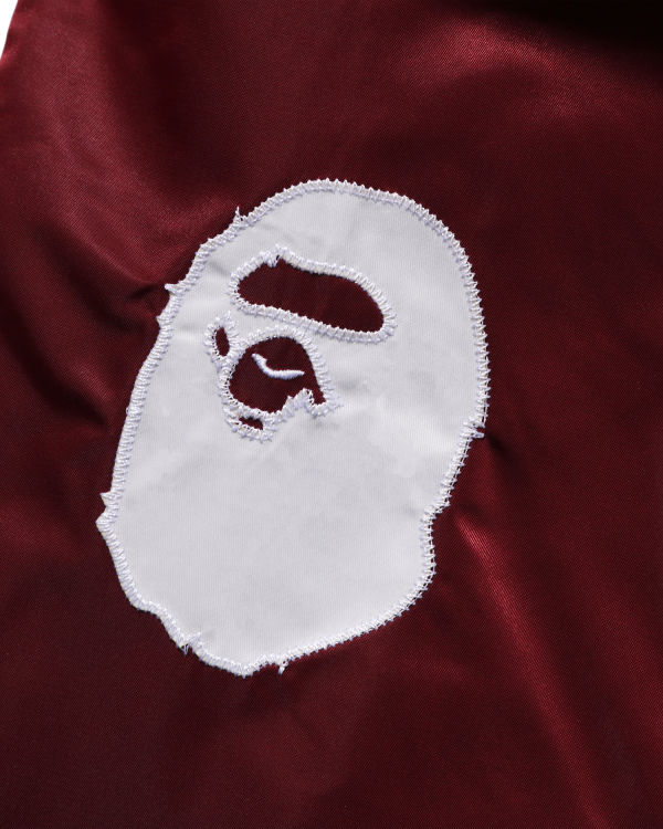 Pánské Bundy Bape B.A Nylon Varsity Vínové | 01386IETZ