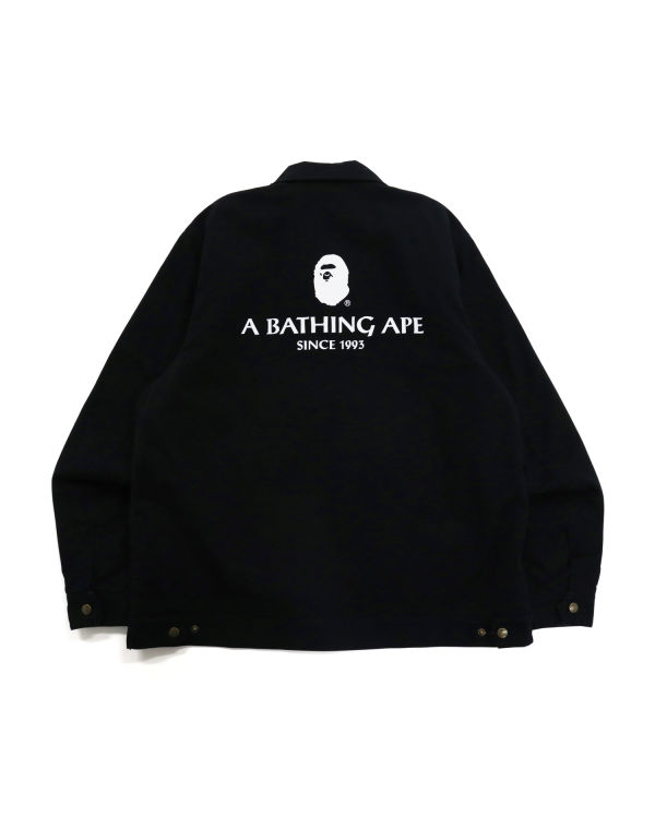 Pánské Bundy Bape Badge Motif Zip Blouson Černé | 87946XFJT