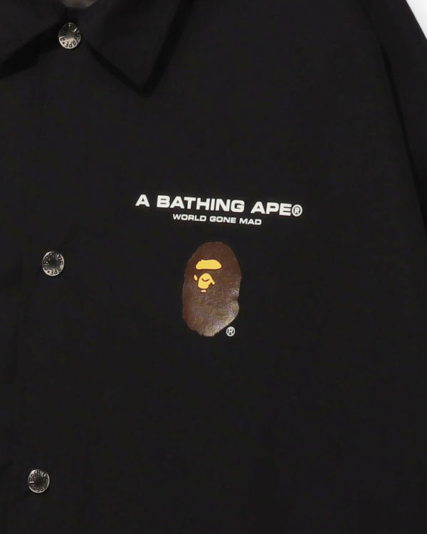 Pánské Bundy Bape Grafická Relaxed Fit Coach Černé | 31720OLIP