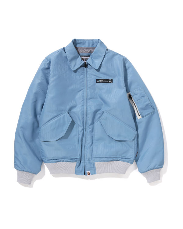 Pánské Bundy Bape Honeycomb Ripstop Bomber Světle Blankyt | 93564VQXL