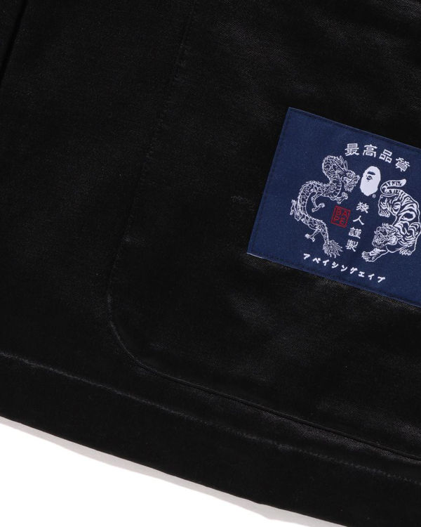 Pánské Bundy Bape Japanese Motif Loose FIt China Černé | 51763WPSC