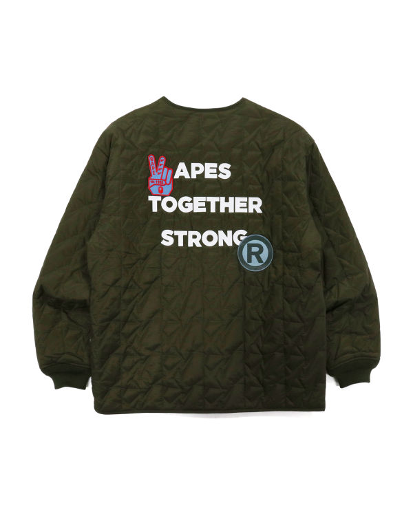 Pánské Bundy Bape Military Patch Liner Zelene | 97154RONA