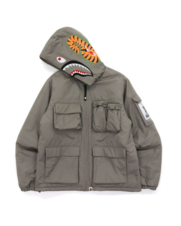 Pánské Bundy Bape Mulit Pocket Shark Šedé | 57132XOFV