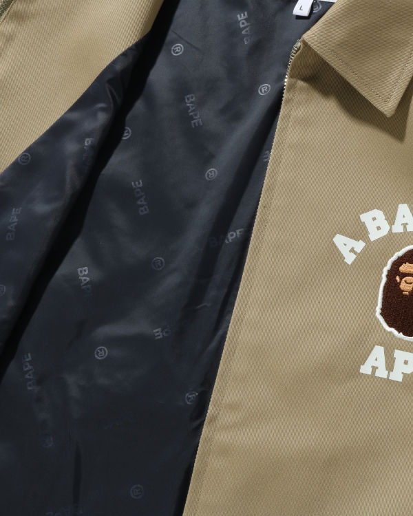 Pánské Bundy Bape Multi Fonts Relaxed Fit Zip Béžový | 54196UBLS