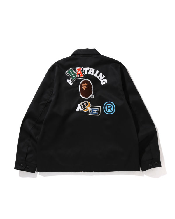 Pánské Bundy Bape Multi Fonts Relaxed Fit Zip Černé | 93876BVEZ