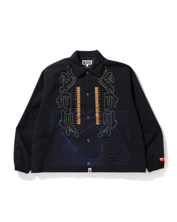 Pánské Bundy Bape Multi Grafická Relaxed Fit Coach Černé | 59306MCDP