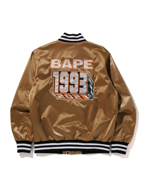 Pánské Bundy Bape Nylon Varsity Zlaté | 31462QECX