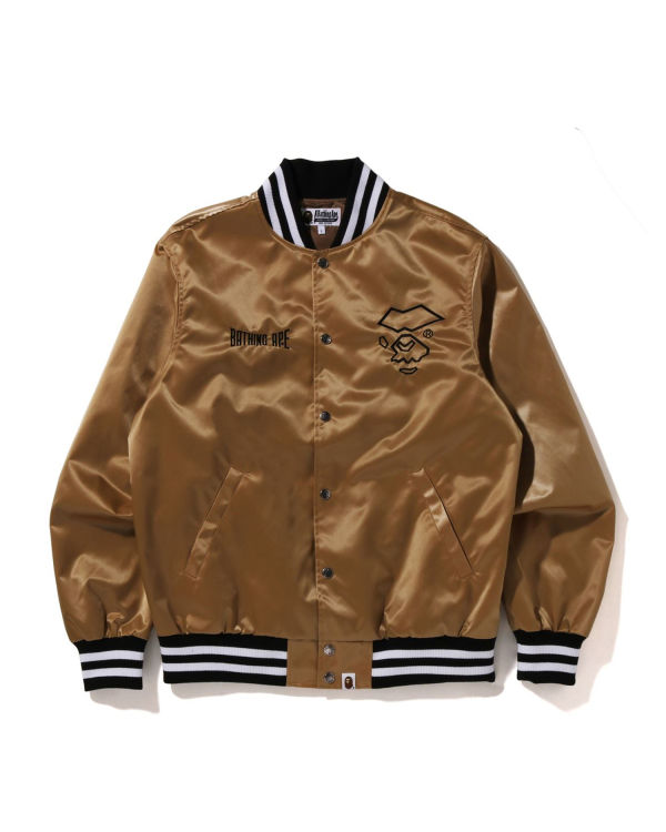 Pánské Bundy Bape Nylon Varsity Zlaté | 31462QECX