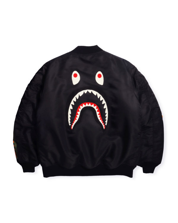 Pánské Bundy Bape Shark Loose Fit Ma-1 M Bomber Černé | 47823PBNS