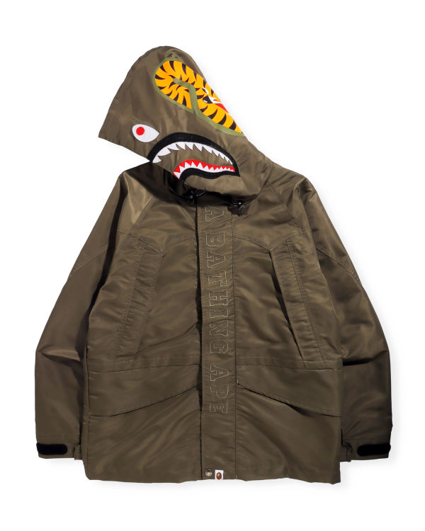 Pánské Bundy Bape Shark Snowboard Zelene | 87219CKTA