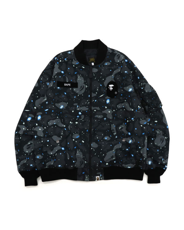 Pánské Bundy Bape Space Camo Loose Fit MA-1 Černé | 16095FDGA