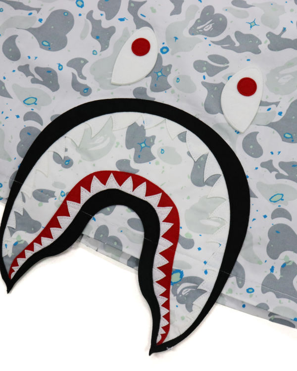 Pánské Bundy Bape Space Camo Shark M-65 Bílé | 47305DSEB