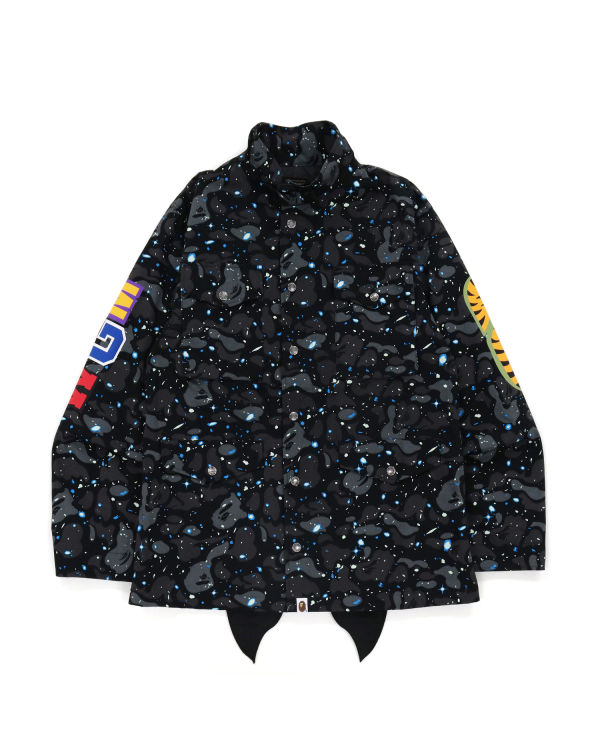 Pánské Bundy Bape Space Camo Shark M-65 Černé | 72436MQXE