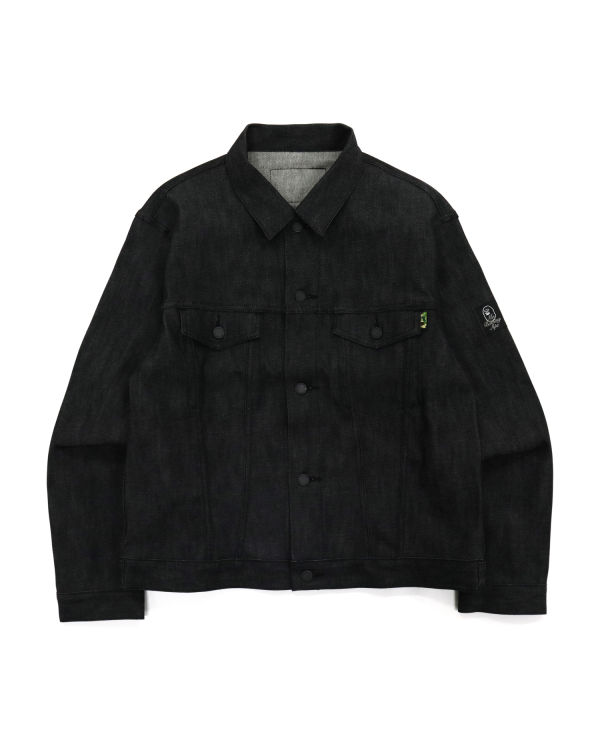 Pánské Bundy Bape Stretch Denim Černé | 08596CYKT
