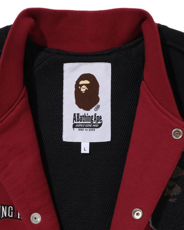 Pánské Bundy Bape Sweat Varsity Světle Červené | 18902PSZQ