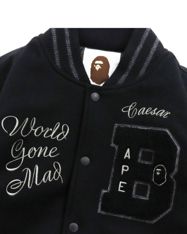 Pánské Bundy Bape Varsity Černé | 27306ZIEP