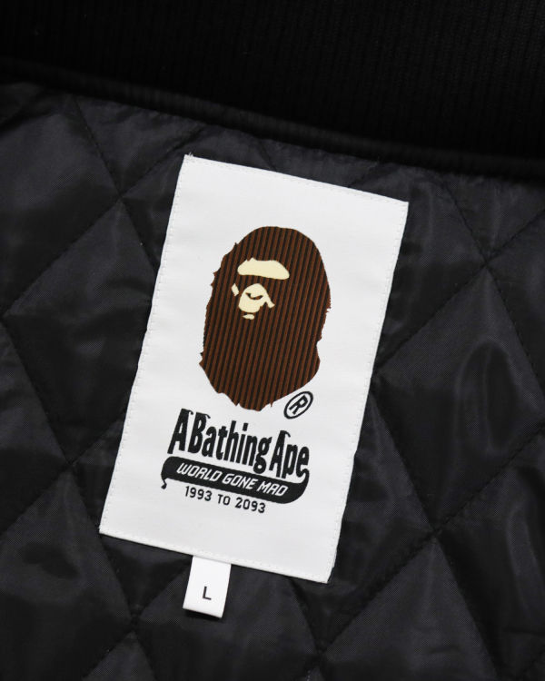 Pánské Bundy Bape Varsity Černé | 27306ZIEP