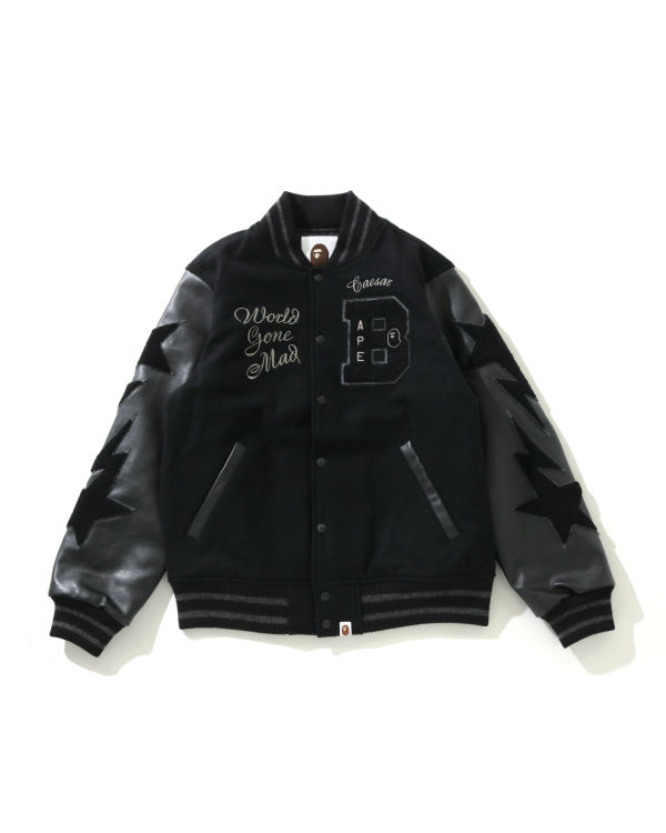 Pánské Bundy Bape Varsity Černé | 27306ZIEP