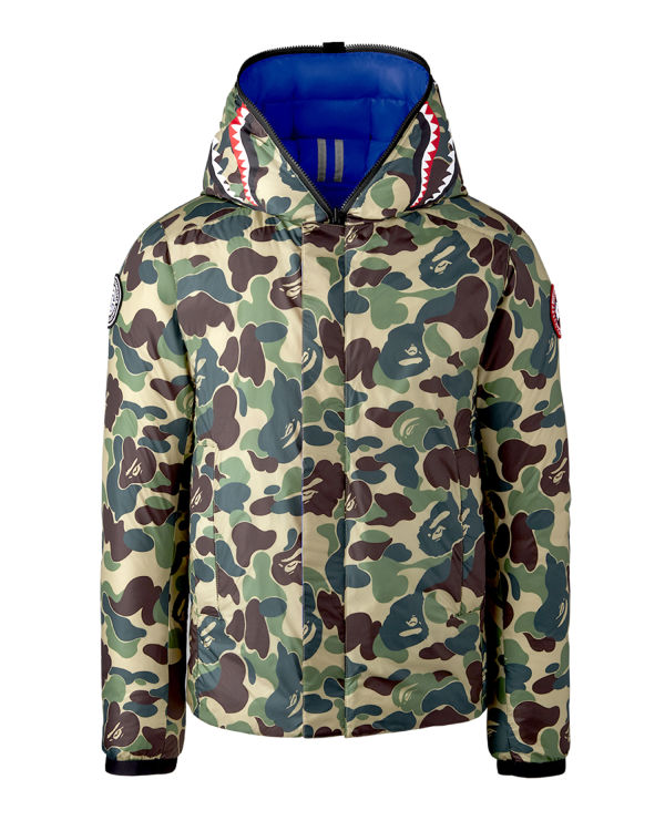 Pánské Bundy Bape X Canada Goose X Concepts ABC Camo Crofton Shark S Kapucí Light Zelene | 65843CGZX