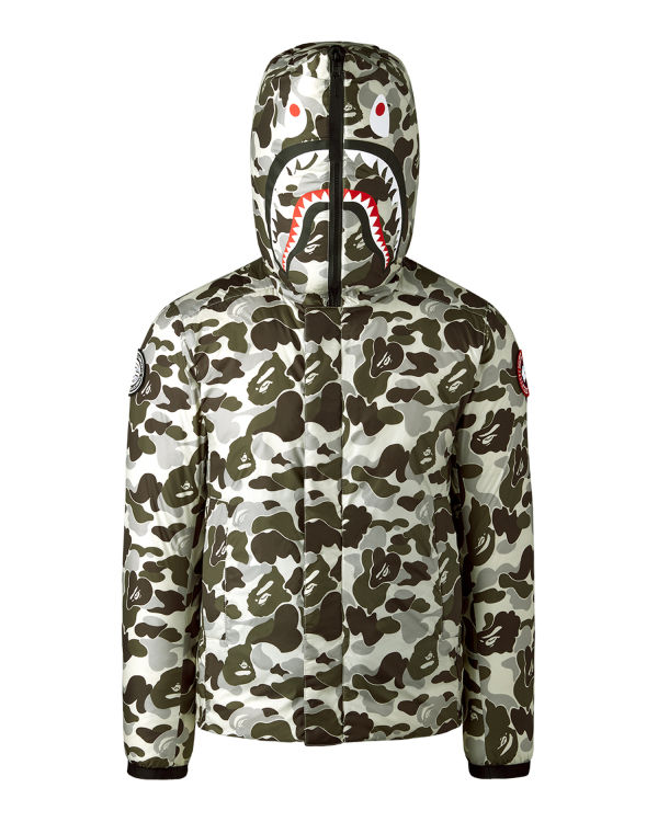 Pánské Bundy Bape X Canada Goose X Concepts ABC Camo Crofton Shark S Kapucí Light Šedé | 81965NODC