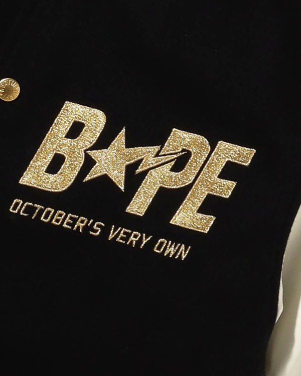 Pánské Bundy Bape X OVO Varsity Černé | 50196NJKC