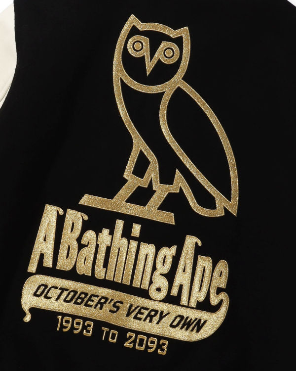 Pánské Bundy Bape X OVO Varsity Černé | 50196NJKC
