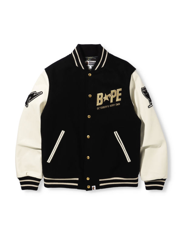 Pánské Bundy Bape X OVO Varsity Černé | 50196NJKC