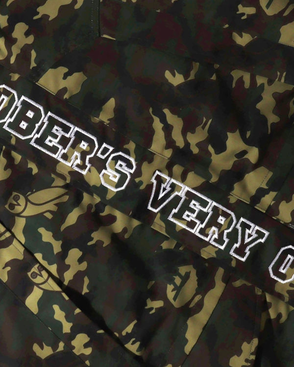 Pánské Bundy Bape X OVO Woodland Camo Snowboard Zelene | 35210JPCM