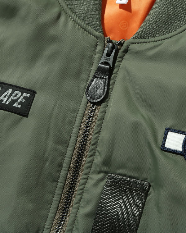 Pánské Kabáty Bape Busy Shark Loose Fit MA-1 Světle Zelene | 31489PXAO