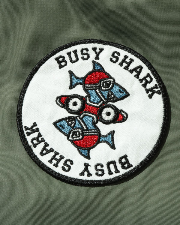 Pánské Kabáty Bape Busy Shark Loose Fit MA-1 Světle Zelene | 31489PXAO