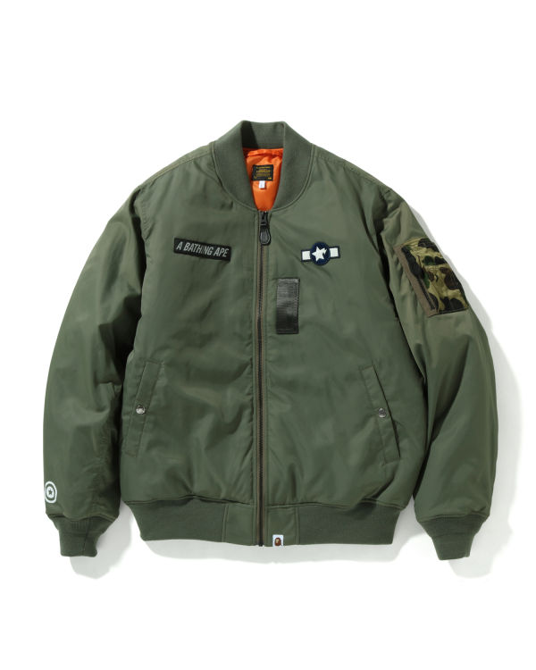 Pánské Kabáty Bape Busy Shark Loose Fit MA-1 Světle Zelene | 31489PXAO