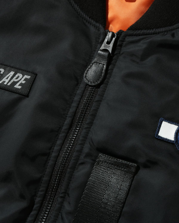 Pánské Kabáty Bape Busy Shark Loose Fit MA-1 Černé | 70345YZFW