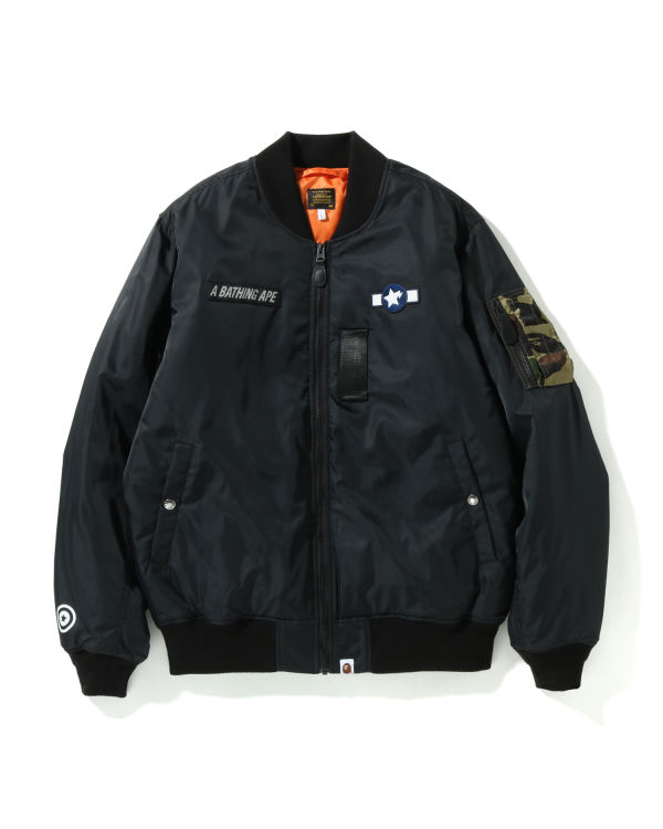 Pánské Kabáty Bape Busy Shark Loose Fit MA-1 Černé | 70345YZFW