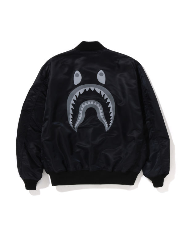 Pánské Kabáty Bape Shark Loose Fit MA-1 Černé | 23846PSBH