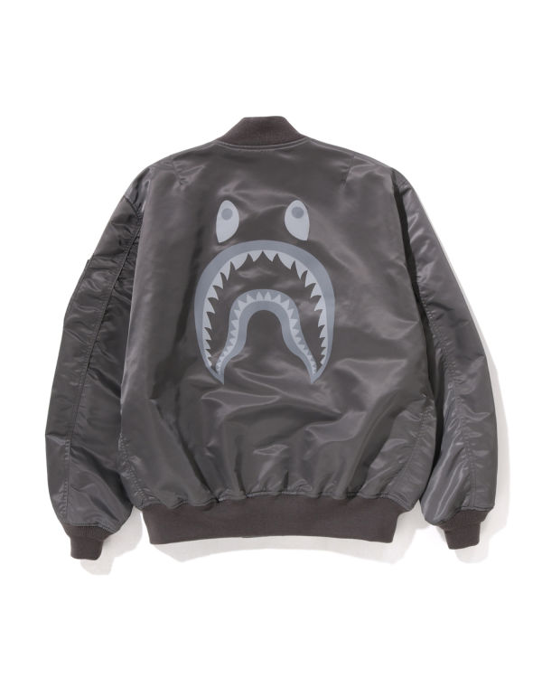 Pánské Kabáty Bape Shark Loose Fit MA-1 Stříbrné | 90736DJEB